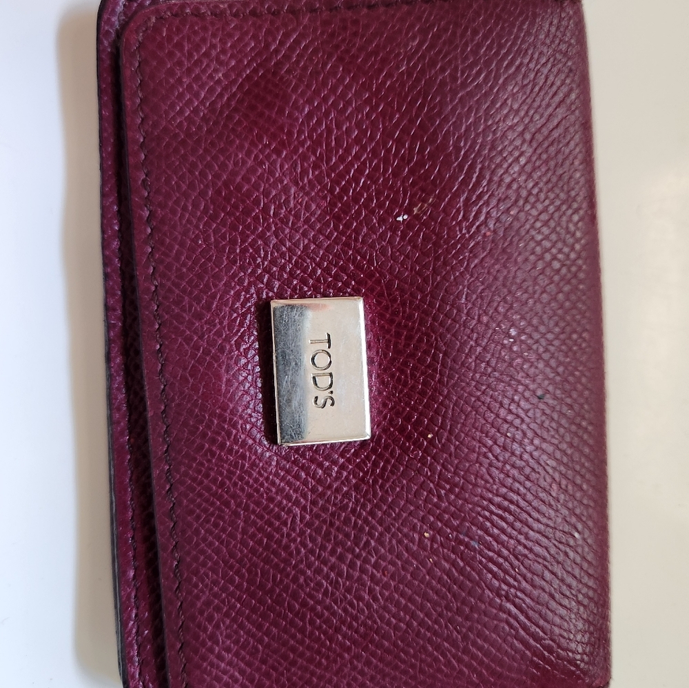 Tods maroon card holder like new